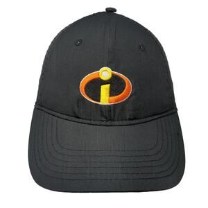 Incredibles 2 Strapback Baseball Cap Black One Size Adjustable Embroidered